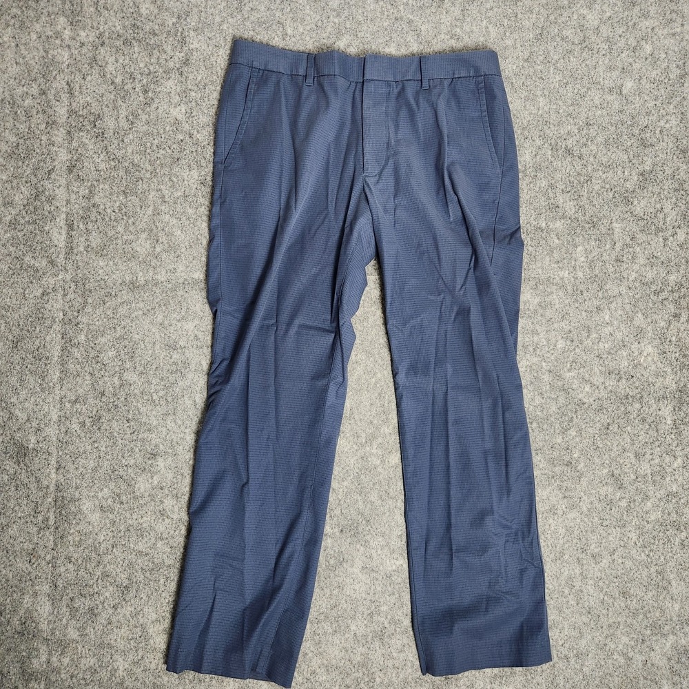 Bonobos Monday Weekday Warrior Golf Pants Men 34x30 Blue White Chino‎ Flat Front